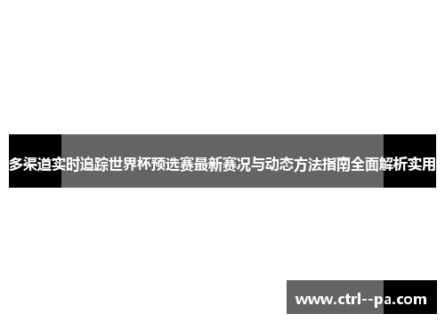 多渠道实时追踪世界杯预选赛最新赛况与动态方法指南全面解析实用